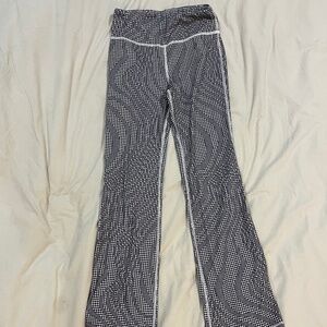 Girls Athleta Houndstooth Flared Leggings 14 Y